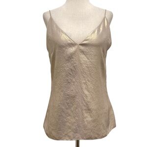 Richard Nicoll Iridescent Gold V Neck Camisole Size 2
